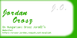 jordan orosz business card